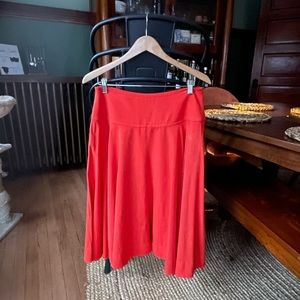 Uniqlo orange midi circle skirt